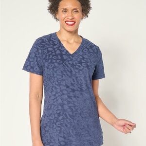 Belle Beach by Kim Gravel Poolside Terry Animal Jacquard Top Size XXS A686136